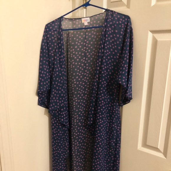 Sheer Navy Blue and Purple Shirley - Picture 1 of 4